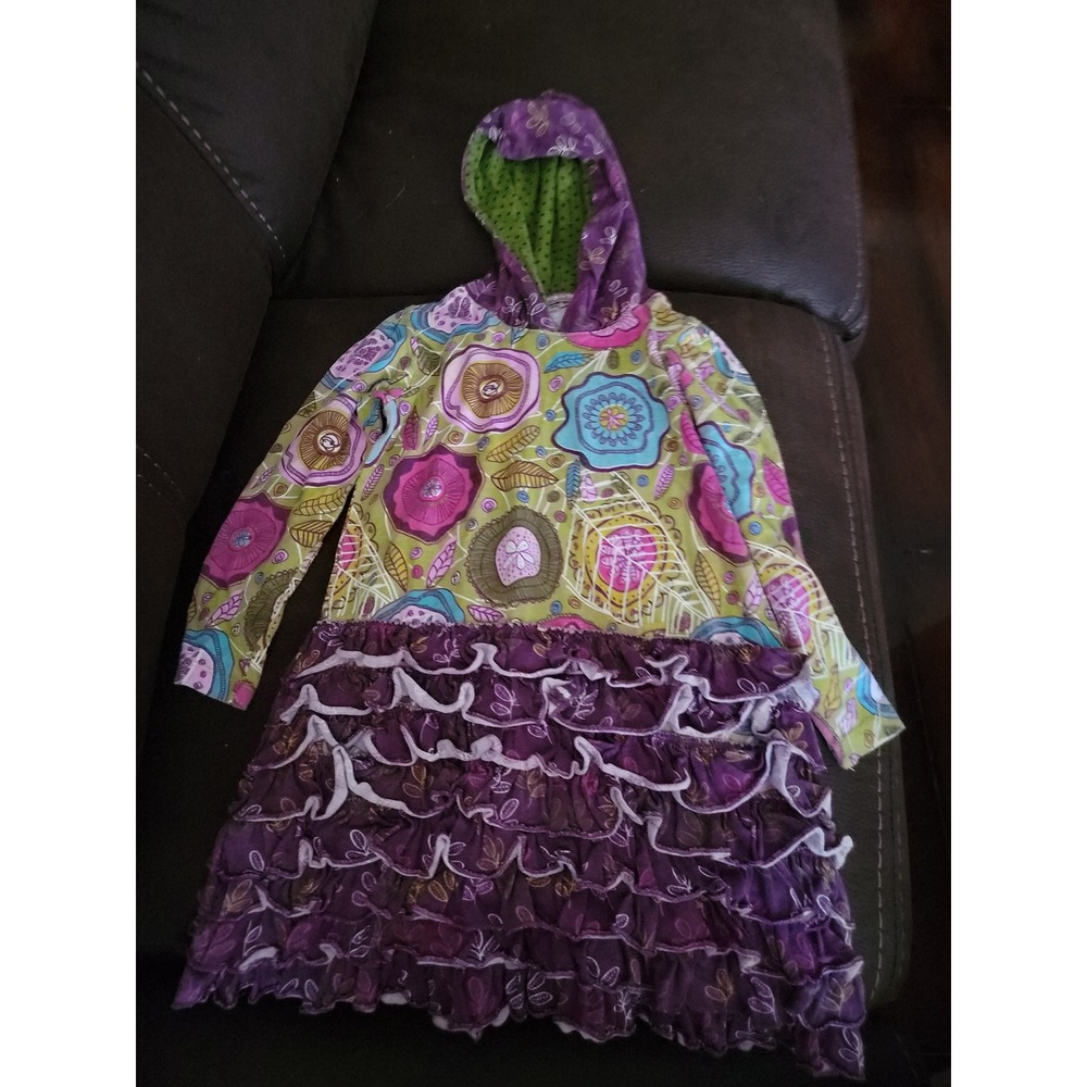 Jelly the pug fall autumn floral dress size 5